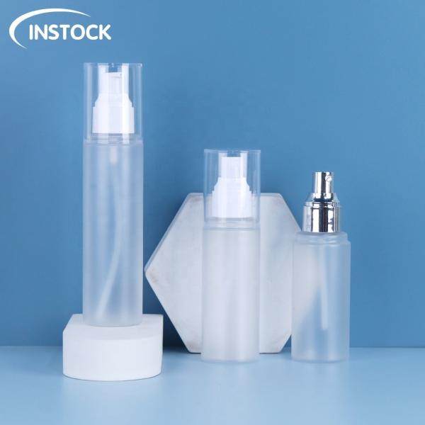 100ml 120ml 150ml Frosted Plastic Cosmetic Bottle Electroplated Spray Lotion Pump PET Bottle