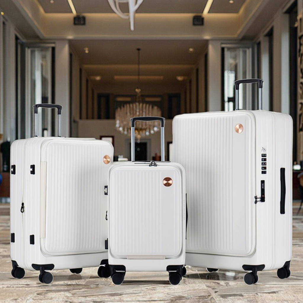 Classic Fashion Beauty Trolley Case  Unisex 28 Inch Suitcase Expandable Three Piece