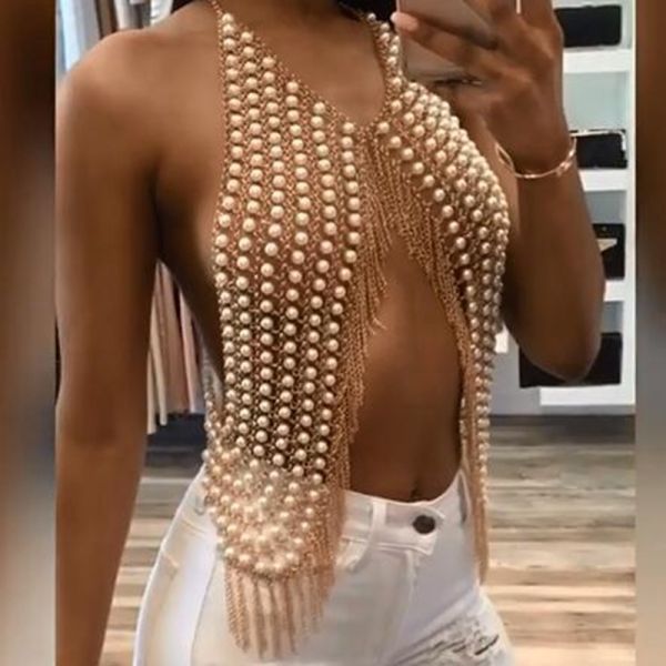 Tassel Silver Pearl Waist Chain Female Retro Belt Sexy Trend Long Waist Chain Wholesale Price