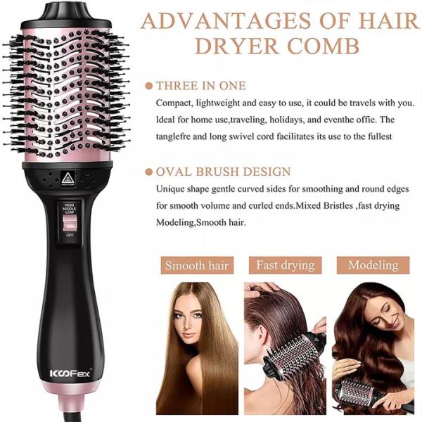 4in1 ar quente Ion Multifunctional Hair Dryer Brush 110-220V Multiscene