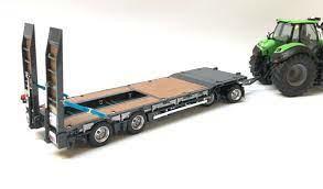 Hydraulic Ramp System Low Bed Draw Bar Full Trailer for Sale