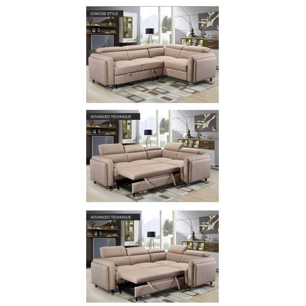 OEM Living Room L Shape Sofa Home Furniture Sleeper Sofa Bed
