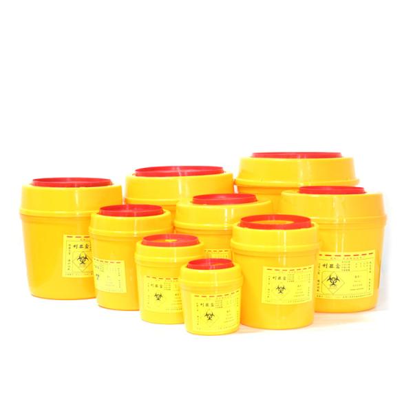 Médico desperdice a caixa que de armazenamento da tampa do balanço da agulha os sharps descartáveis encaixotam a caixa bioquímica para o hospital