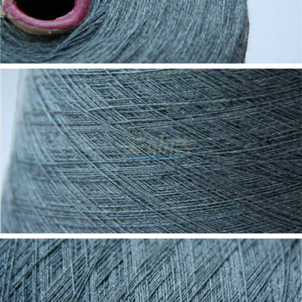 Пряжа Ne42/2 вискозы FR Lenzing серого цвета для подкладки защитной одежды