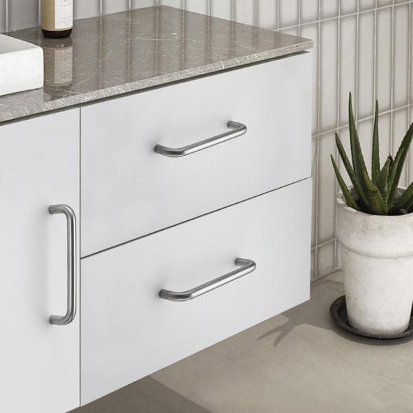 Aluminum Alloy Stainless Steel Lever Handle Hardware for Modern Furniture, Wardrobe