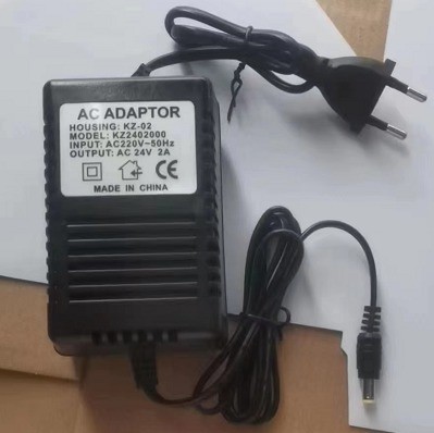Single Phase AC to AC 24V 2A Linear Electric Power Transformer with 5.5*2.1 DC Plug