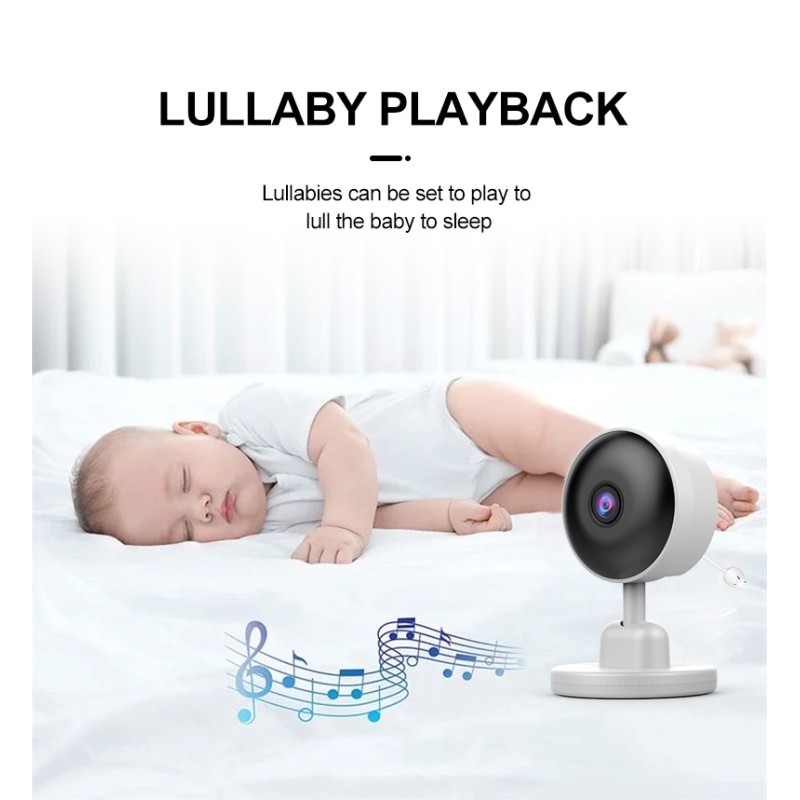 Smart Baby Pet Monitor With Camera and Audio 480P 2.8 Inch Screen 4X Zoom Sleep Surveillance IR Night Vision Two-Way Audio Cam