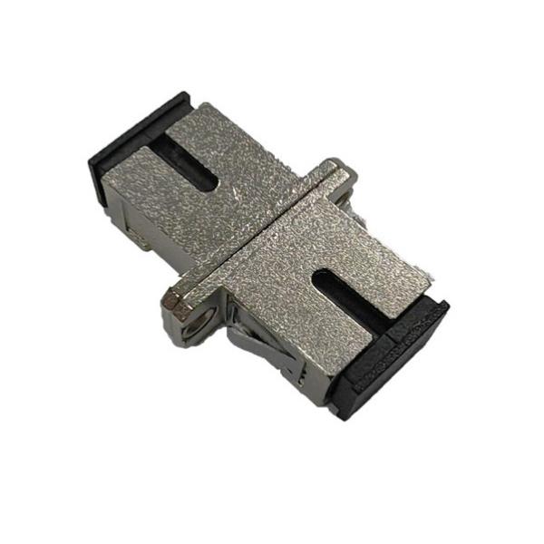 High Precision SC Simplex Fiber Optic Adapter With Metal Housing And Low Insertion Loss