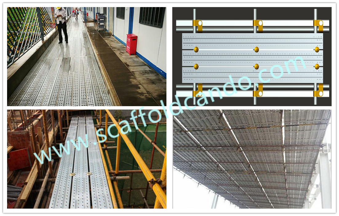 Scaffolding pre-galvanized steel plank steel working platform metal boards 1.0mL,1.5mL,2.0mL,3.0mL,4.0mL  good quality