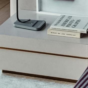Bedroom Bedside Table With 2 Drawers Solid Wood Frame Luxury Modern Furnitures 600mm