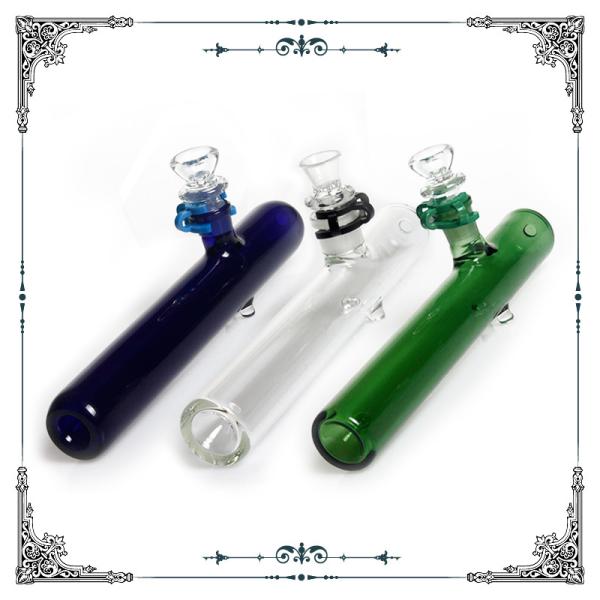 10 Inches Glass Steamroller Smoking Pipes 5mm thickness Borocilicate Tube Hand Pipe