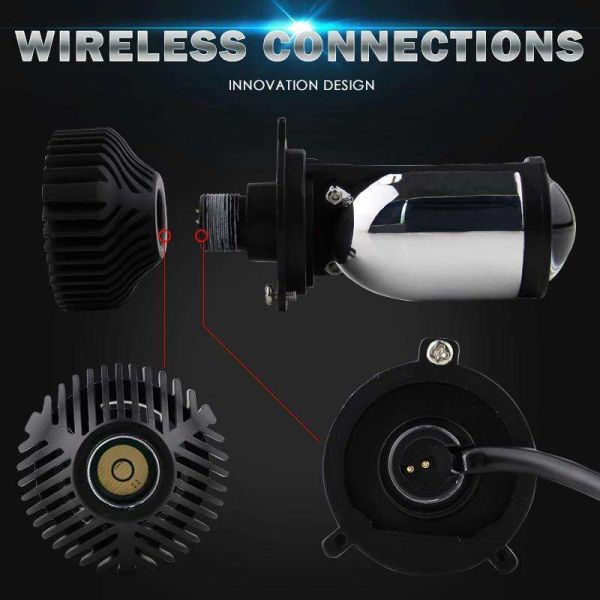 T9 LED Mini Projector Headlights 6500K IP65 Rating Bulbs For Cars And Bikes