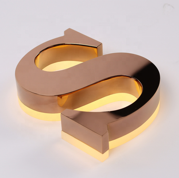 Знак в гостиничном номере с подсветкой от нержавеющей стали для индивидуального дизайна