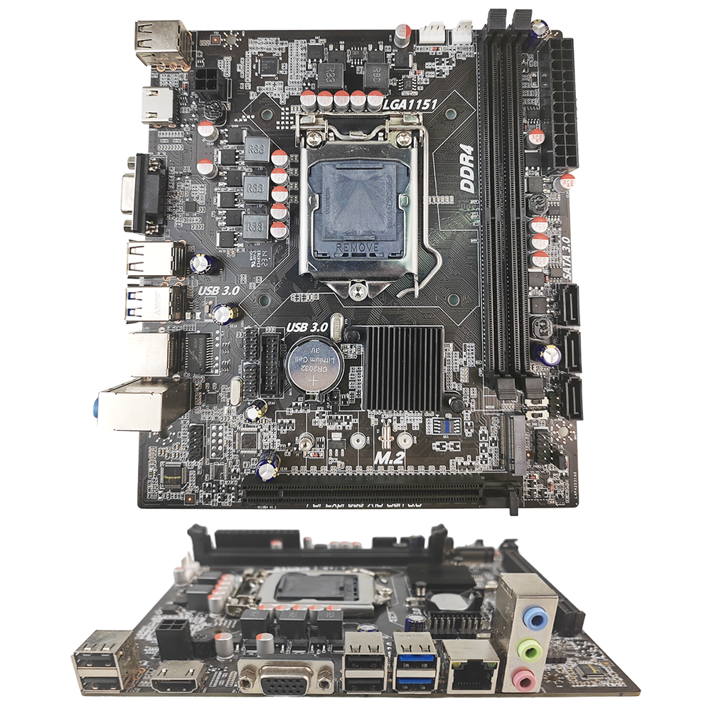 PCWINMAX H110 LGA1151 Micro ATX Desktop Motherboard, DDR4 Dual Channel Support 6th 7th Gen i3 i5 i7 CPU, for Office & Gaming PC, OEM Wholesale