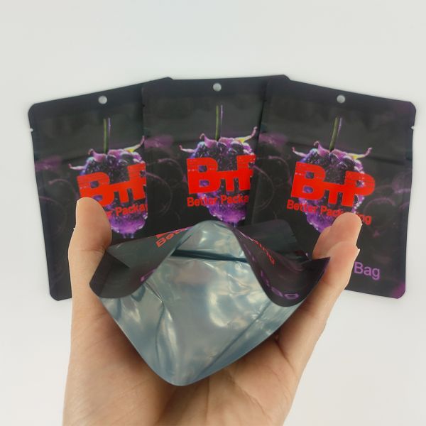 Custom Logo Multiple Designs Spot UV Printing Large Capacity Pure Aluminum Foil Mylar Pouch