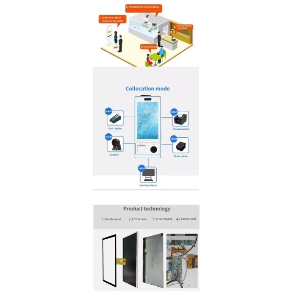 Multipurpose Supermarket POS Kiosk Touch Screen Payment Kiosk Pos Terminal