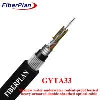 GYTA33 Cabo óptico 4 6 8 12 24 48 Núcleos G652D SM Fios de aço blindados submarinos