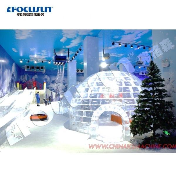 600 kg/24h Máquina de neve de grande capacidade máquina de fazer neve artificial com compressor de 5 kW
