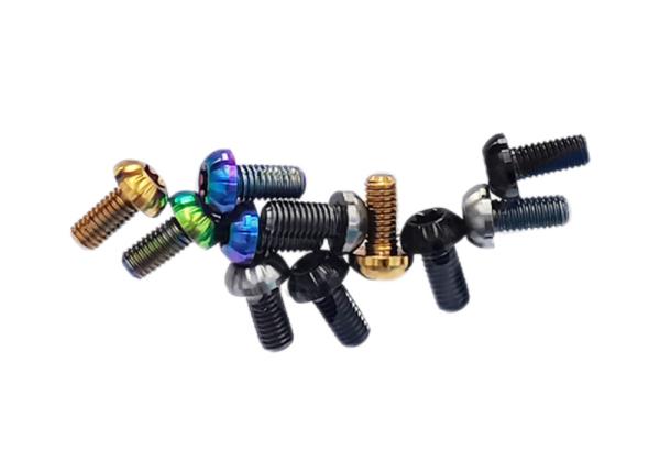 Motorcycle 6Pcs M5x10 Front Brake Disc Screw Titanium Alloy