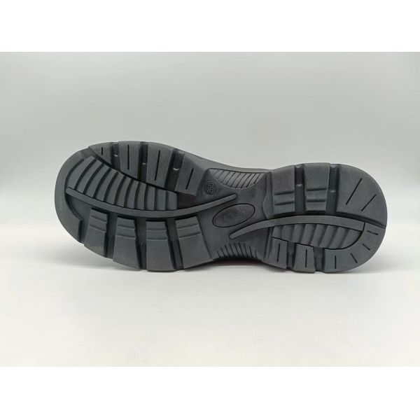 Breathable Leather Firefighting Boots Waterproof Lightweight Comfortable Work Shoes Black