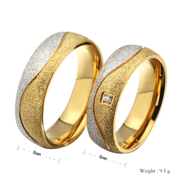 18k gold plating Titanium steel double color lovers to buddhist monastic discipline