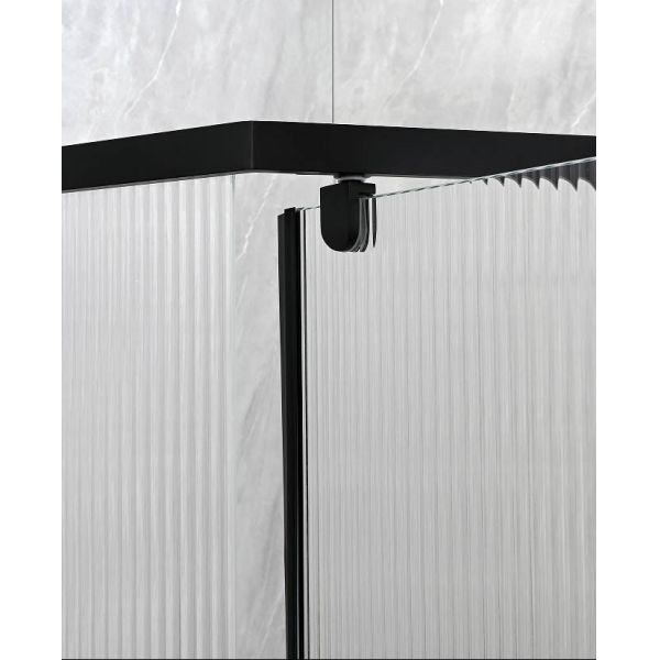 6mm Narrow Reeded Glass With Alum Frame For Modern And Stylish Bathroom