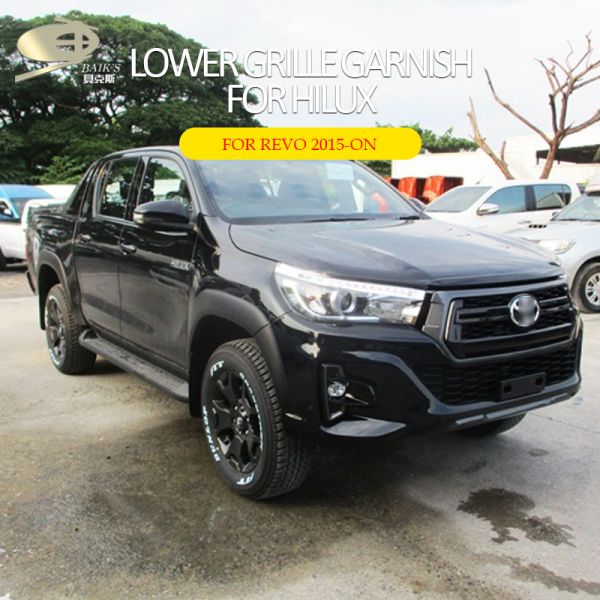 Abs Lower Grille Garnish Fog Light Cover Trim For Toyota Hilux Revo 2015 2016