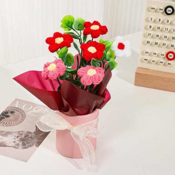 Fleurs Variété Tricoté Poivre de tournesol Bouteille parfaite pour la Fête de la Femme et la Fête des Mères