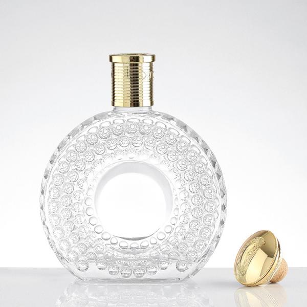 375ml 500ml 750ml Vodka Spirit Whisky Liquor Garrafa de vidro vazia com design personalizado