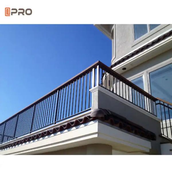 Modern Customization Aluminum Slat Fence Black Balustrades Handrails