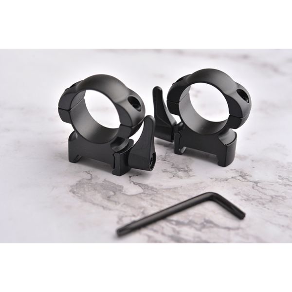 1 inch Medium Steel Quick Release Sight Rings Scope Mounts Black Coated Durable Finish