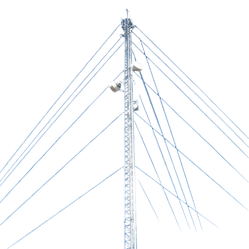 Guyed Wire Tower constructed from structural steel grades including ASTM A36 and EN10025 S355JR for superior strength and durability
