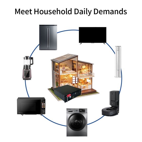 200Ah Server Rack Battery 48V Solar Panel Lithium Battery Bank Convert Your Home to Solar Energy Solar Power Mounting Brackets