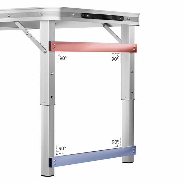 Outdoor Folding Picnic Table with 4 Chairs, Aluminum Camping tables that fold up lightweight,Mountaineering equipment
