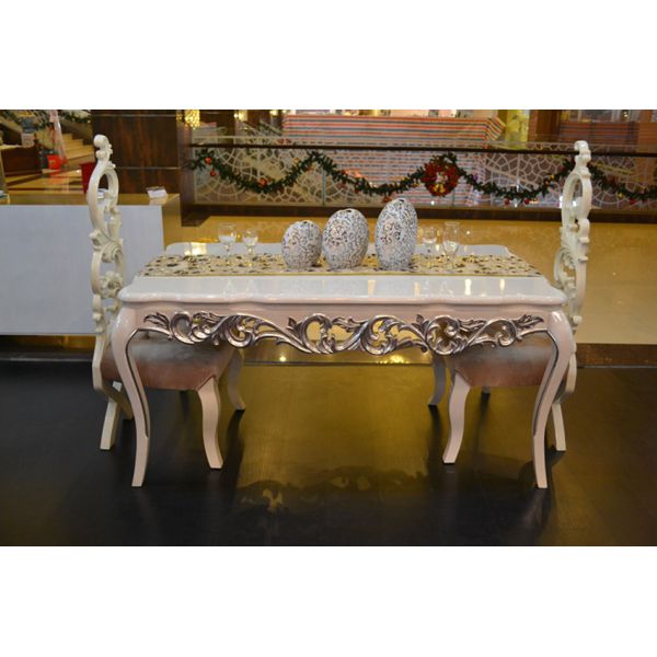 American style luxury long dining table set with factory price