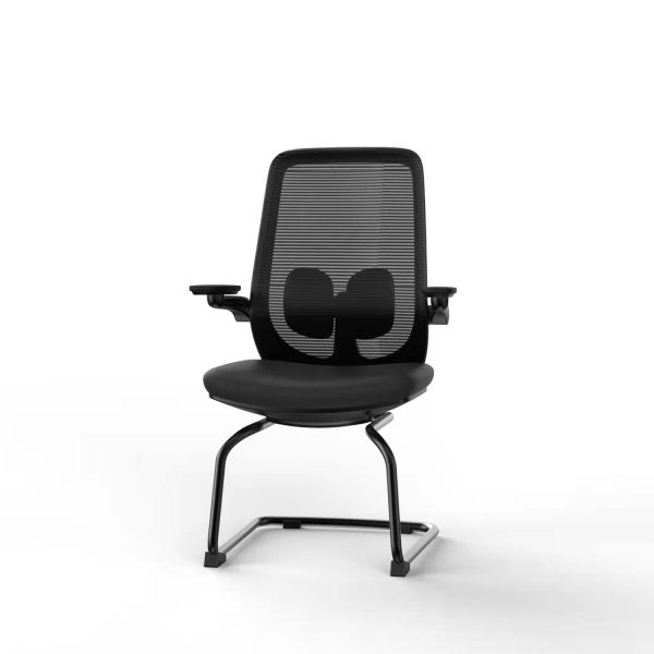 Mid Back Mesh Executive Office Chair 2D Arm Stainless Steel Metal Type