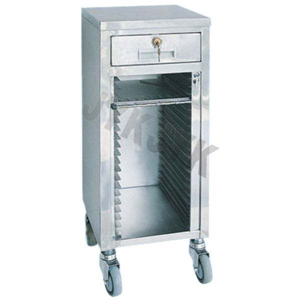 Chariot médical d'urgence en acier inoxydable pour dossiers patients