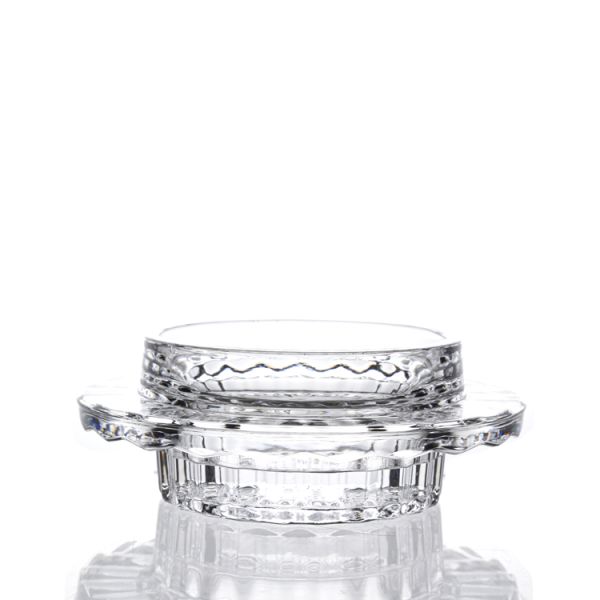 Clear Classic Round Pattern High Quality Butter Dish