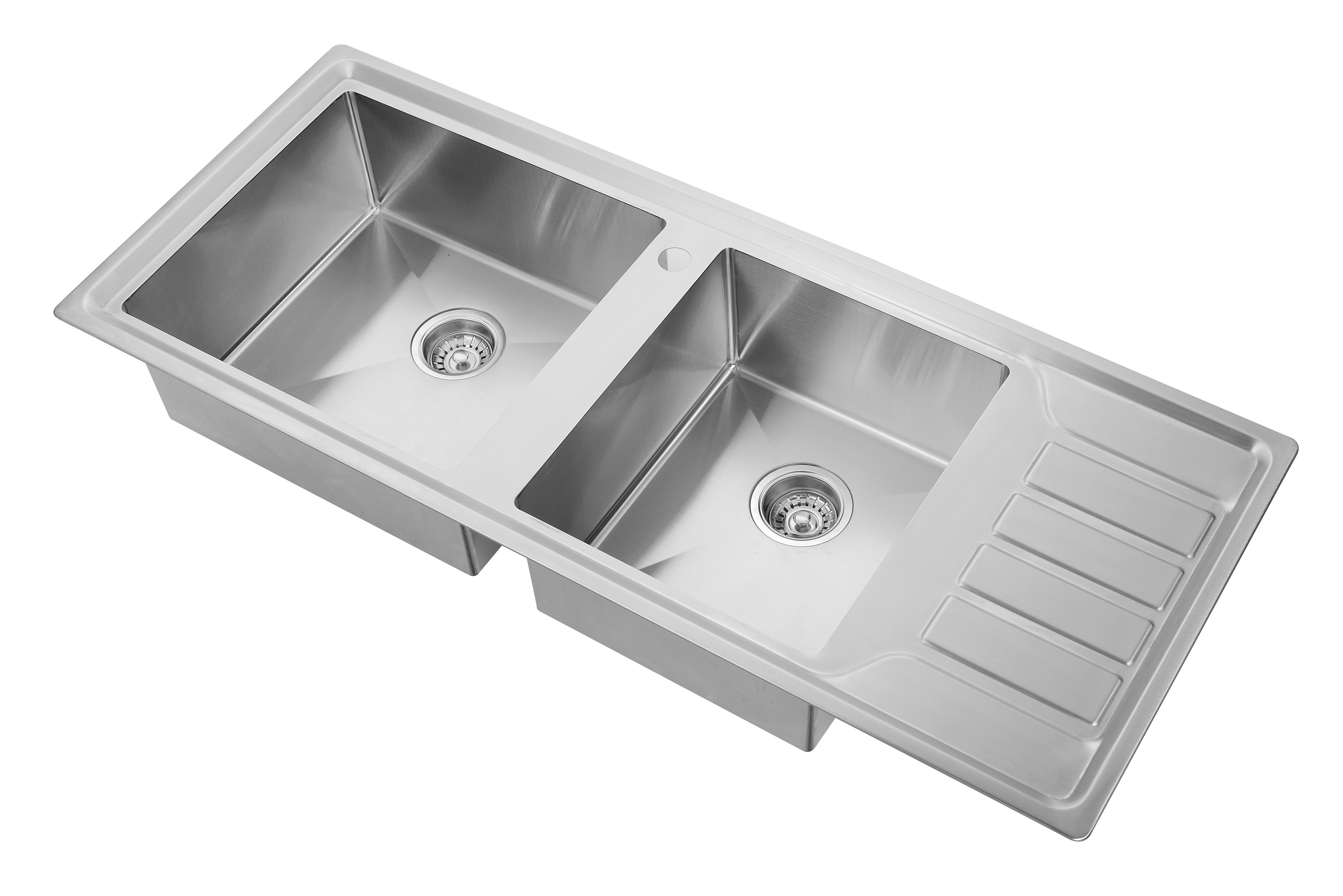 длина 1200mm Handcraft кухонная раковина с шаром двойника Drainboard