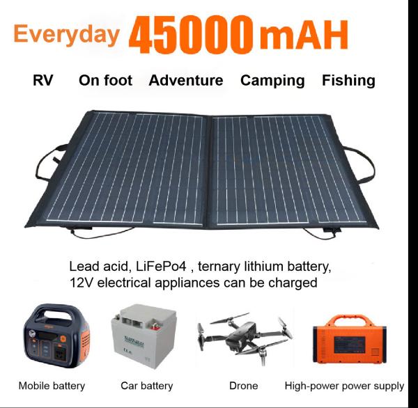 Waterproof Solar PV Panel Charger Dual 100w 5V 2.1A USB Portable 2 Folding