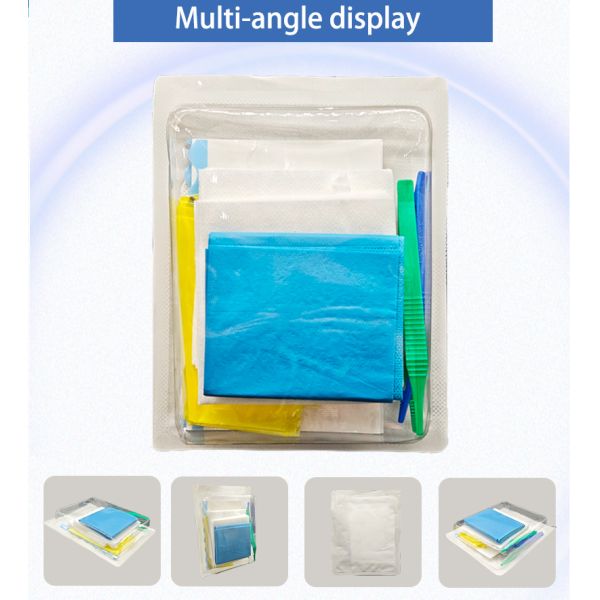 Sterile Surgical Wound Dressing Pack Medical Consumables Set Conveniently Packed for the Operating Room
