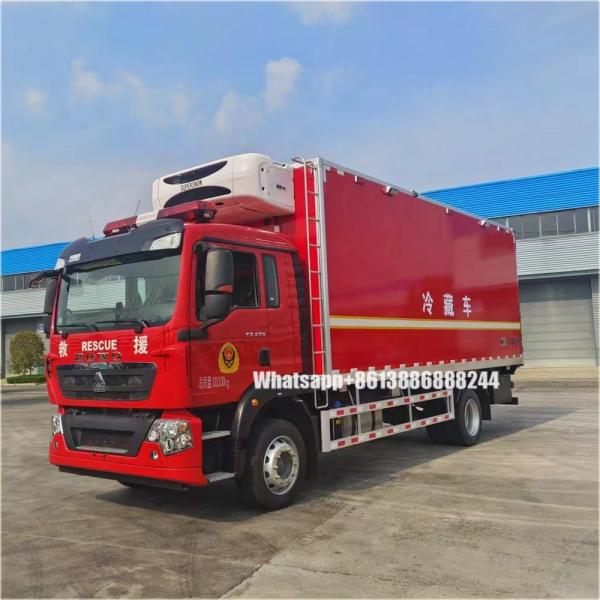 Camion réfrigéré de secours d'urgence rouge Camion réfrigérateur de secours d'urgence Camion réfrigérateur de haute qualité Camion réfrigérateur