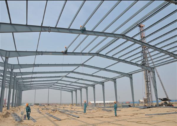 O mergulho quente pré-fabricado do armazém da construção da construção de aço galvanizou