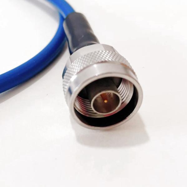 SMA Male to N Male RF Cable Assembly with LMR500 Coaxial Cable for 50Ω Impedance and Weather Resistant Applications
