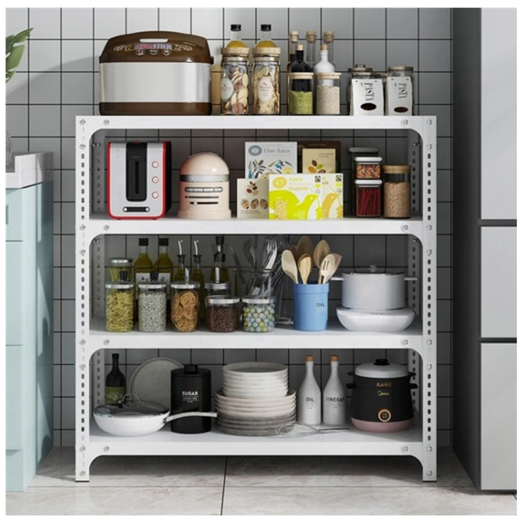 Functional Multifunctional Slotted Metal Storage Rack for Customized Warehouse Storage