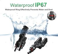 Conector impermeável do conector IP68 MC4 picovolt da C.C. do painel solar do CE 1500V