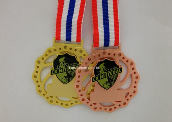 Die Cast 3D Sports Medals , Zinc Alloy Martial Arts Medals With Antique Plating