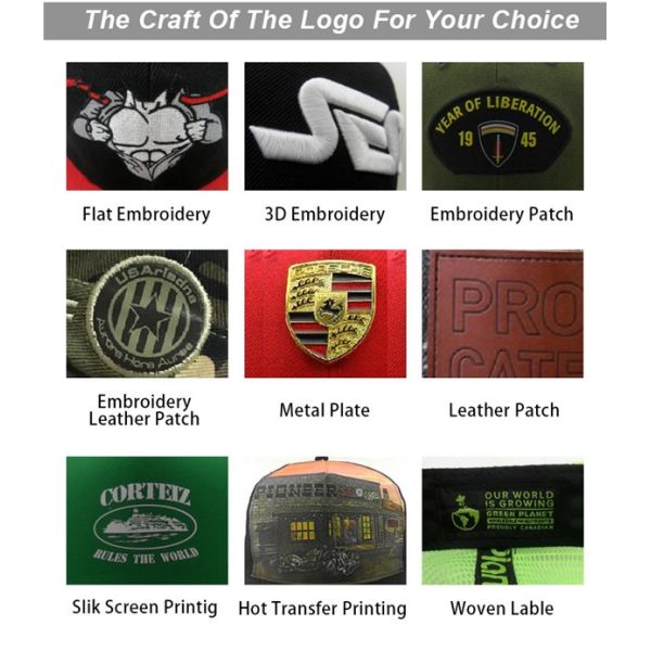 Логотип вышивки полотенца шляп папы спорт взрослых подгонянный тканью