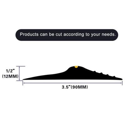 Garage Door Seal Strip Weatherproof Strip Rubber Diy Weather Stripping Replacement Not Include Sealant/Adhesive (Black)