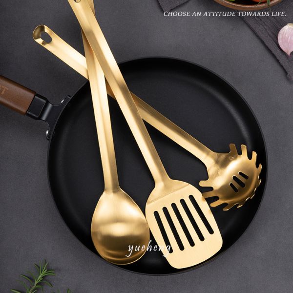 Factory Gold Luxury Color Stainless Steel Kitchen TOOLS Utensils  Amazon Kitchen Tool